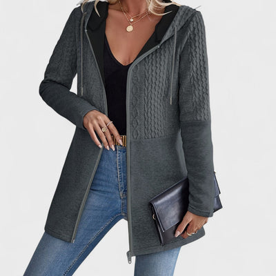 Valentino - Cardigan Gris Élégant avec Capuche pour Femmes