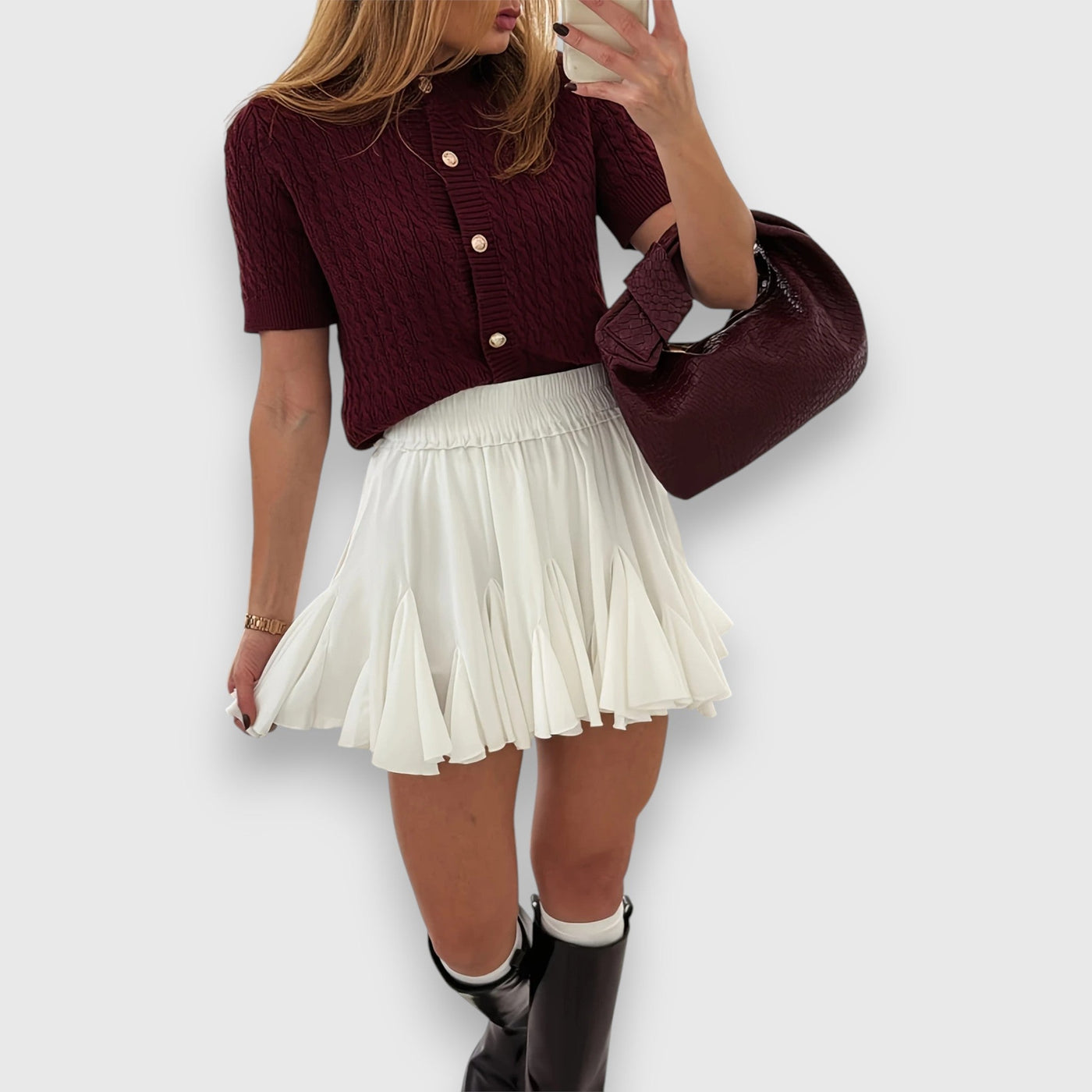 Liova – Cardigan court avec boutons