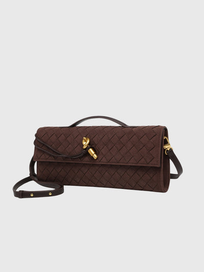 Cerise | Pochette en Suède Intrecciato de Luxe