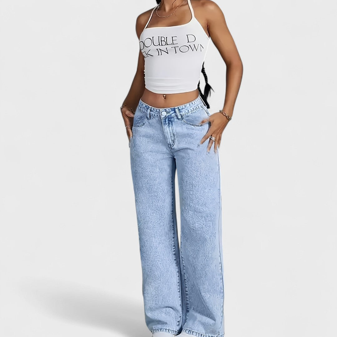 Mara - Jeans droits larges pour femme
