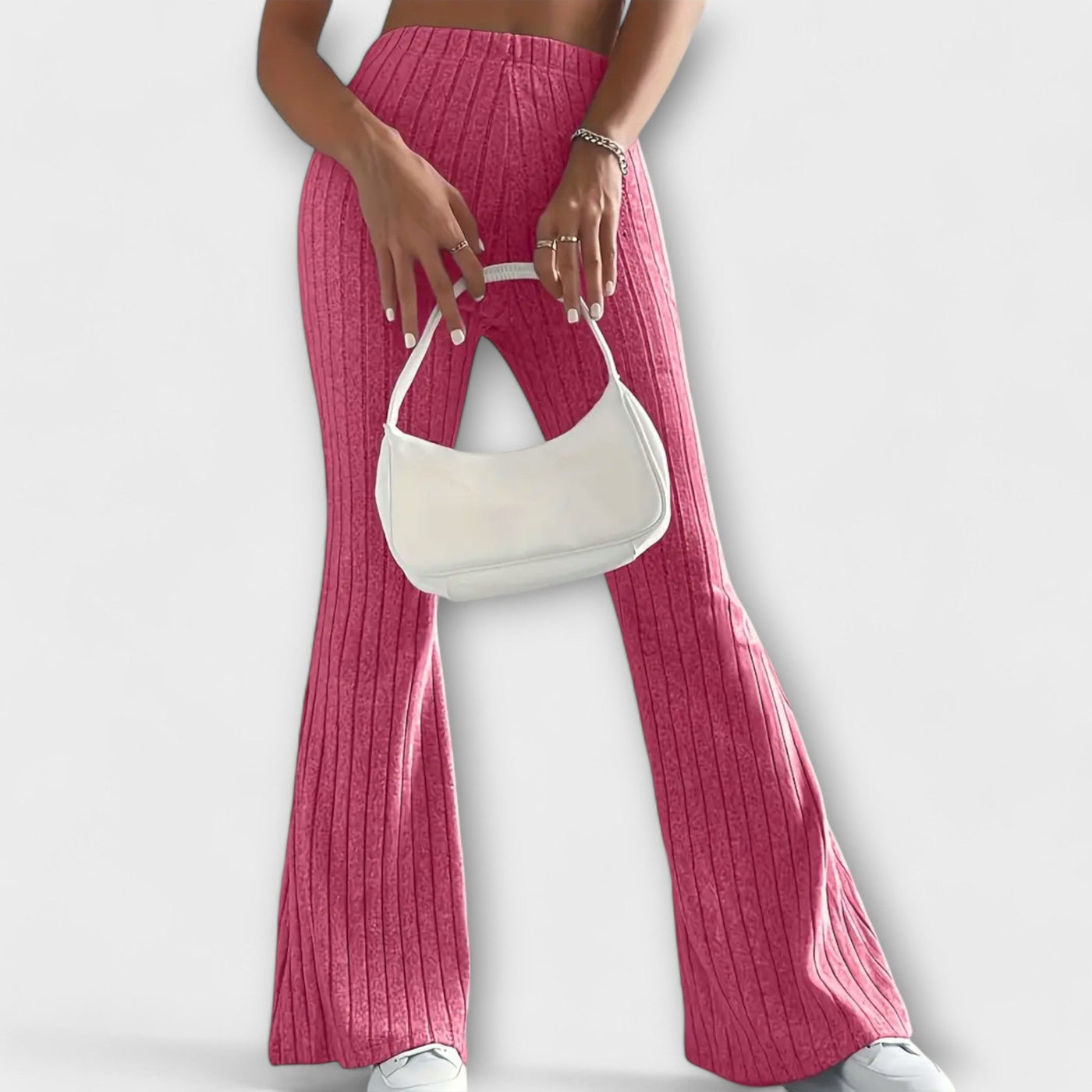 Luretta – Pantalons évasés à structure fine