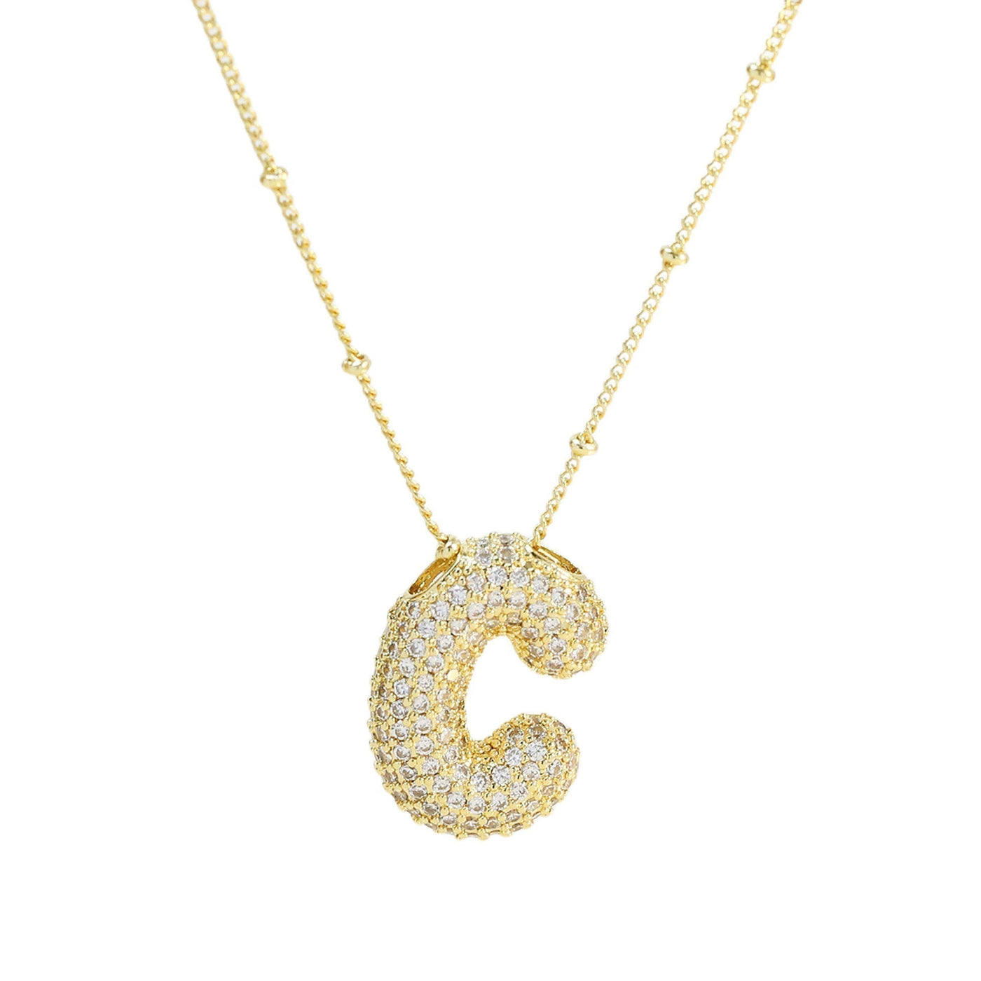 Savannah | Collier avec Lettre à Bulle en Diamant