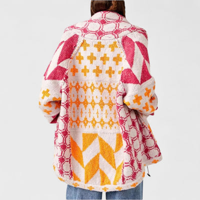 Portia - Cardigan vintage avec col button down et manches longues