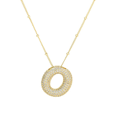 Savannah | Collier avec Lettre à Bulle en Diamant