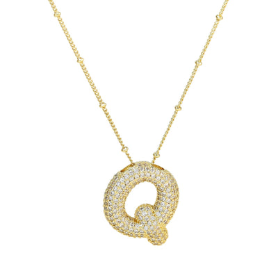 Savannah | Collier avec Lettre à Bulle en Diamant