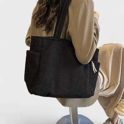 Tilda – Sac tote côtelé avec cordon