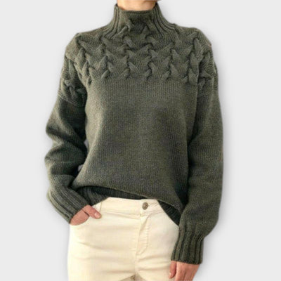 Eva - Pull Femme avec Détails en Tresse