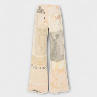 Rhea – Jeans à jambe large imprimés avec une touche vintage