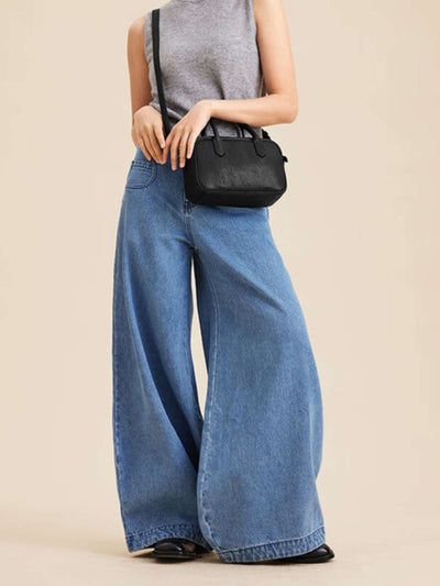 Eliza | Sac Carré avec Zip Brillant