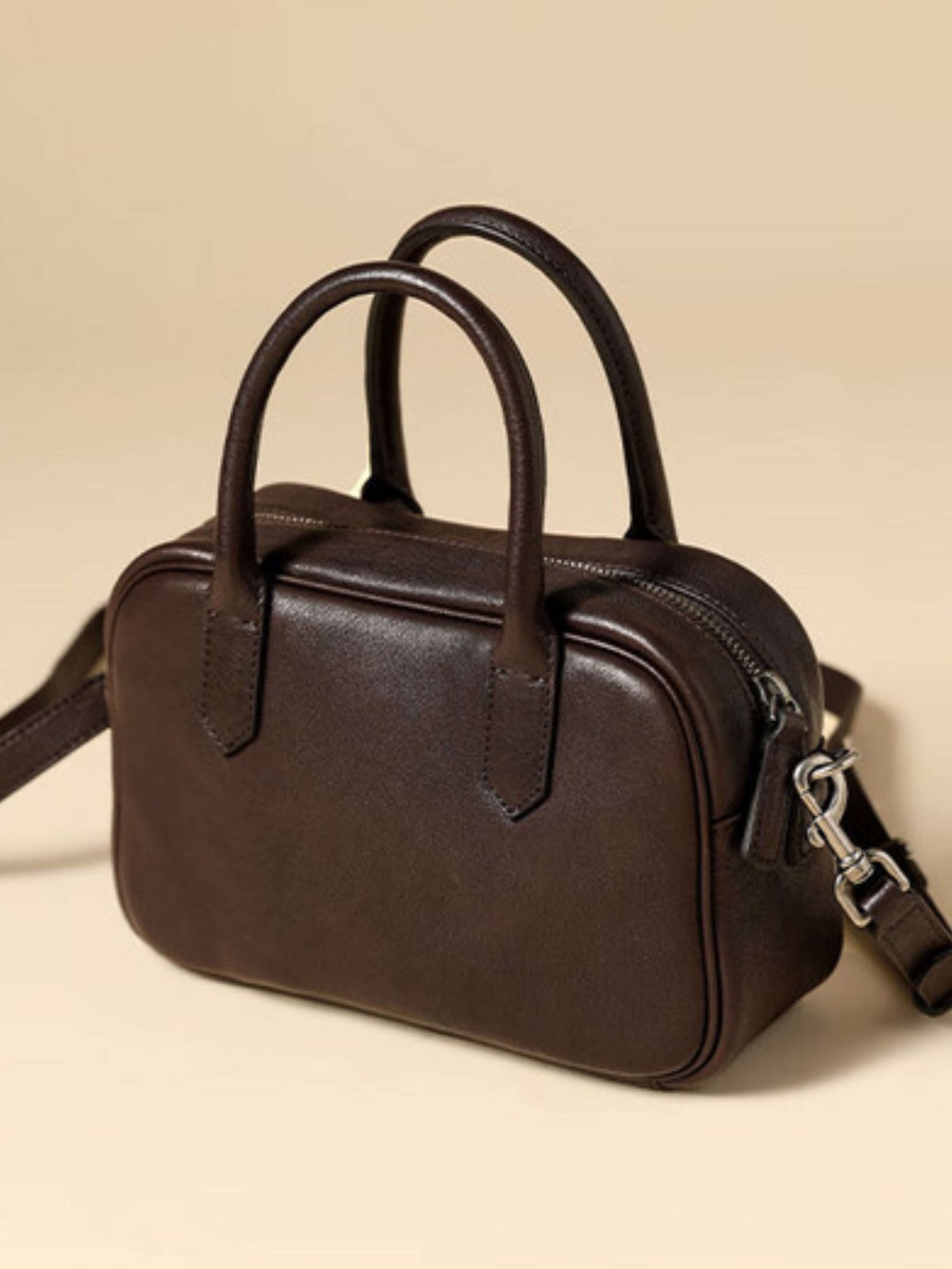 Eliza | Sac Carré avec Zip Brillant