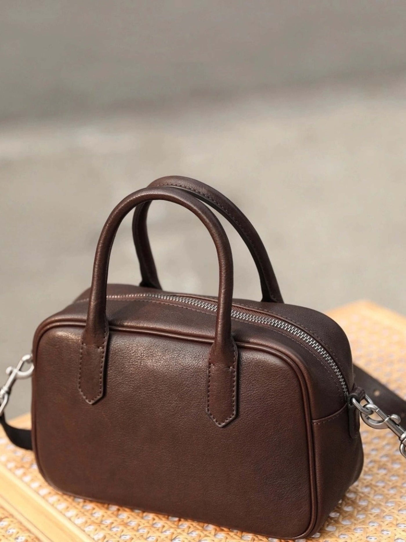 Eliza | Sac Carré avec Zip Brillant