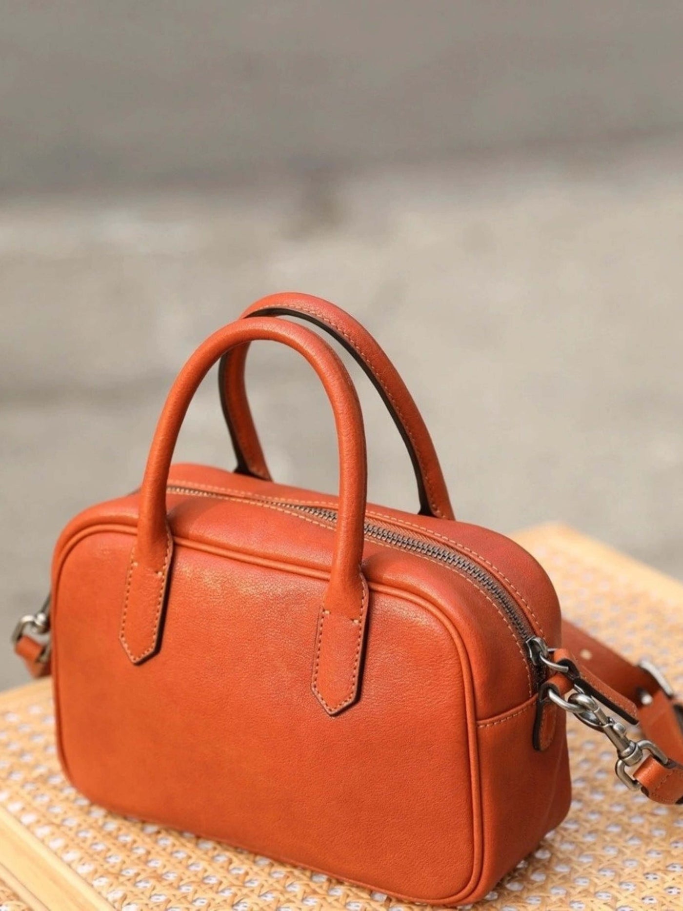 Eliza | Sac Carré avec Zip Brillant