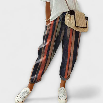 Burga - Pantalons confortables en coton et lin