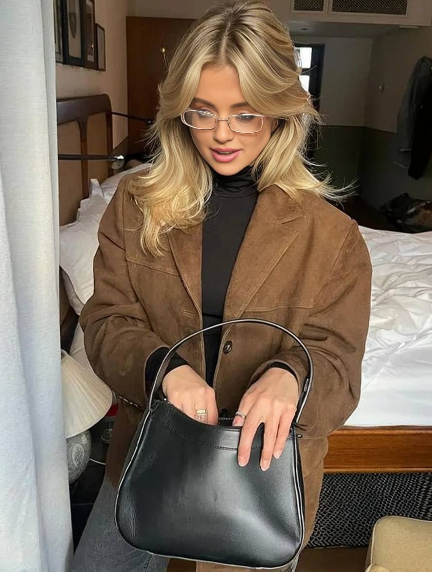 FIORA - Veste Blazer en Suède