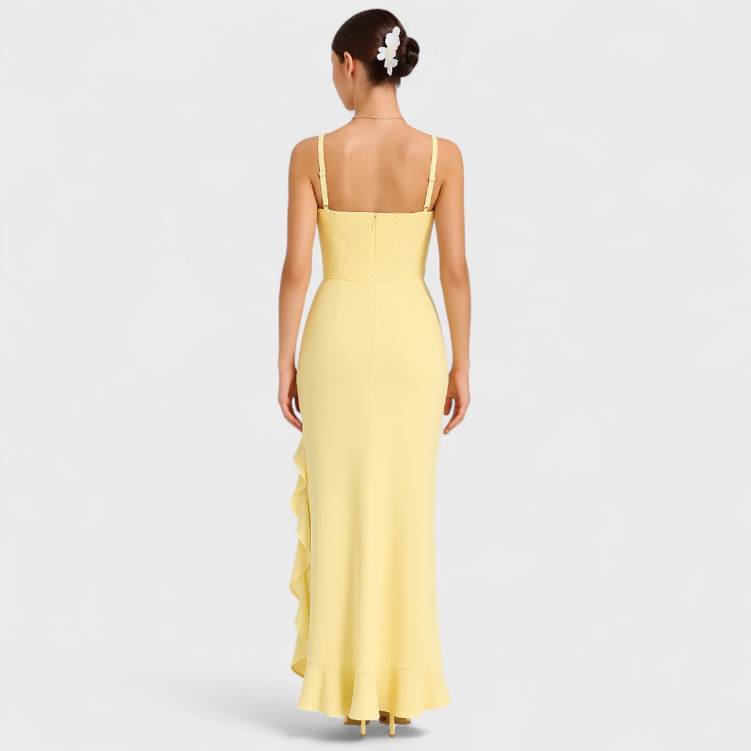 Bella - Robe Corset en Satin avec Volants