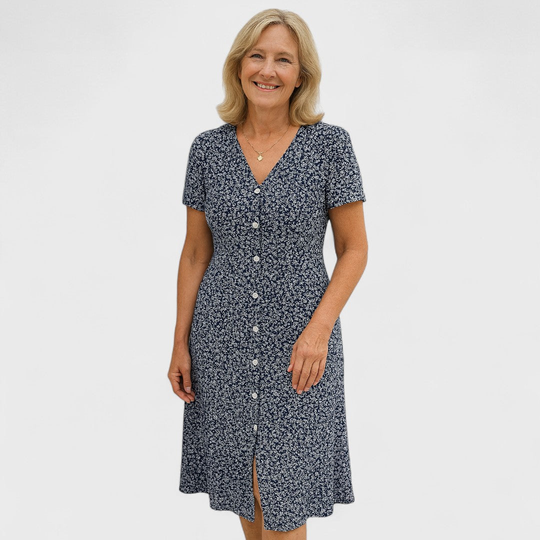 Cavell – Robe à boutons et décolleté en V