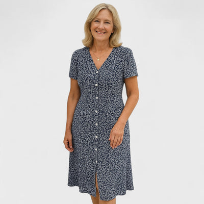 Cavell – Robe à boutons et décolleté en V