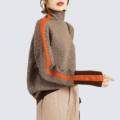 Clarabella - Pull à Col Roulé Mélangé