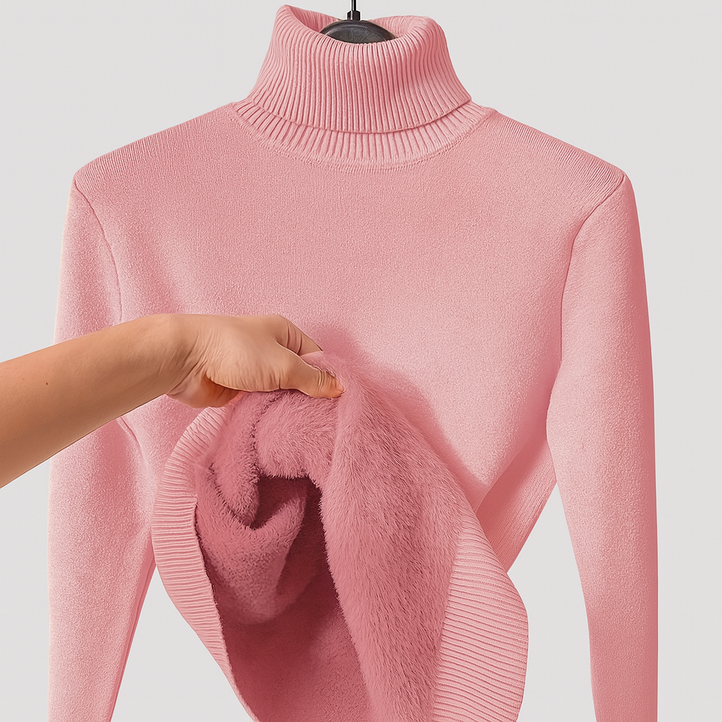 Zoe - Pull à Col Roulé Doux