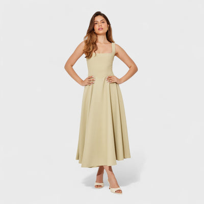 Amelia – Robe midi fluide intemporelle