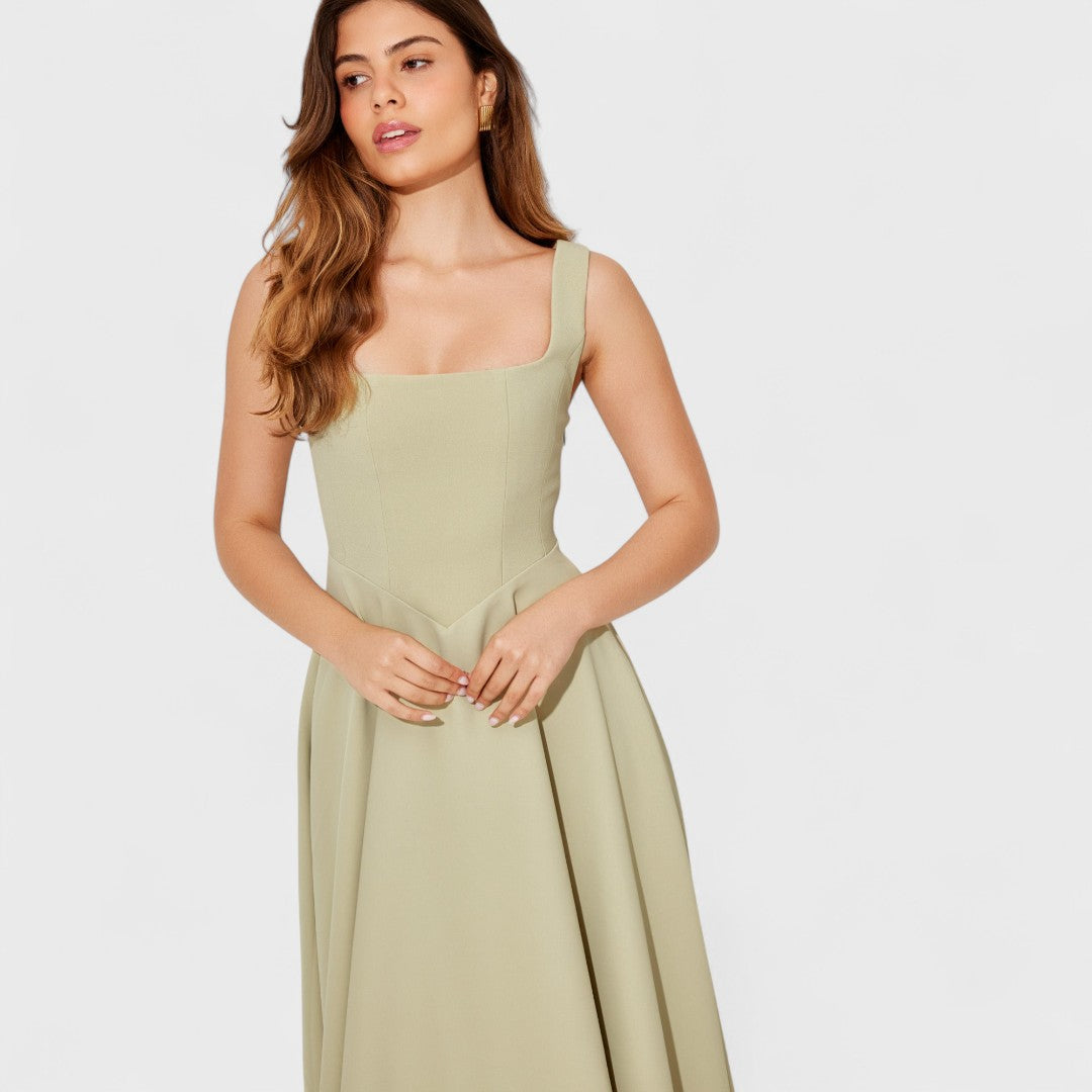 Amelia – Robe midi fluide intemporelle