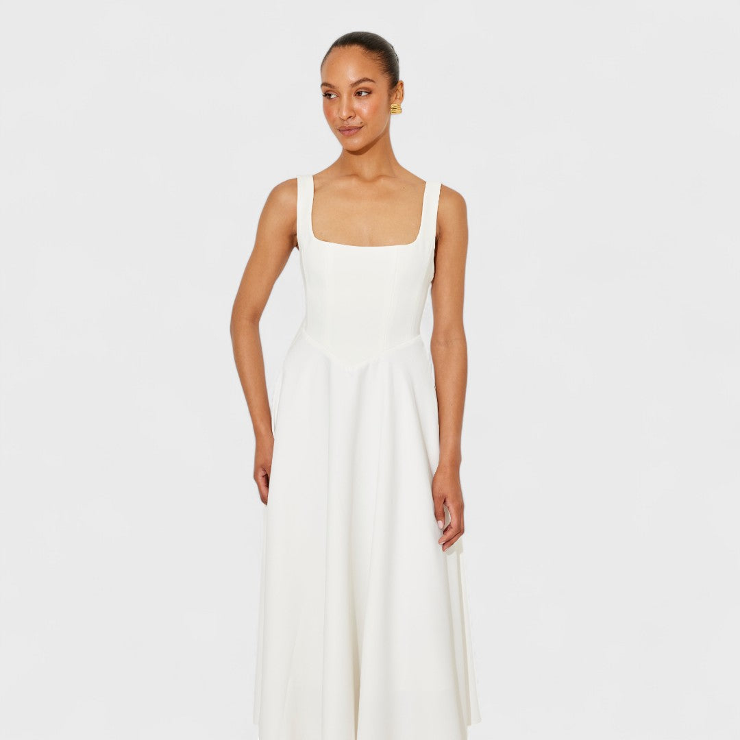 Amelia – Robe midi fluide intemporelle