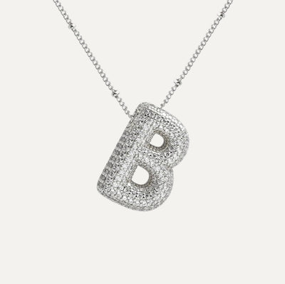 Savannah | Collier avec Lettre à Bulle en Diamant
