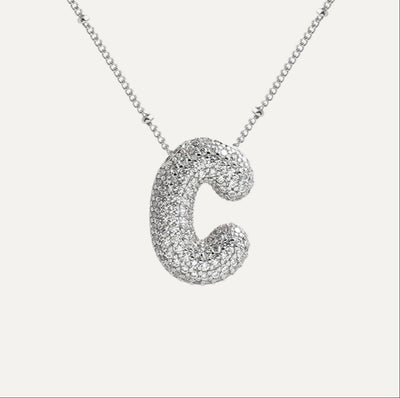 Savannah | Collier avec Lettre à Bulle en Diamant