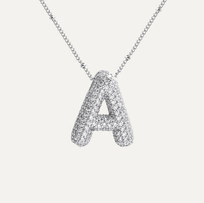Savannah | Collier avec Lettre à Bulle en Diamant