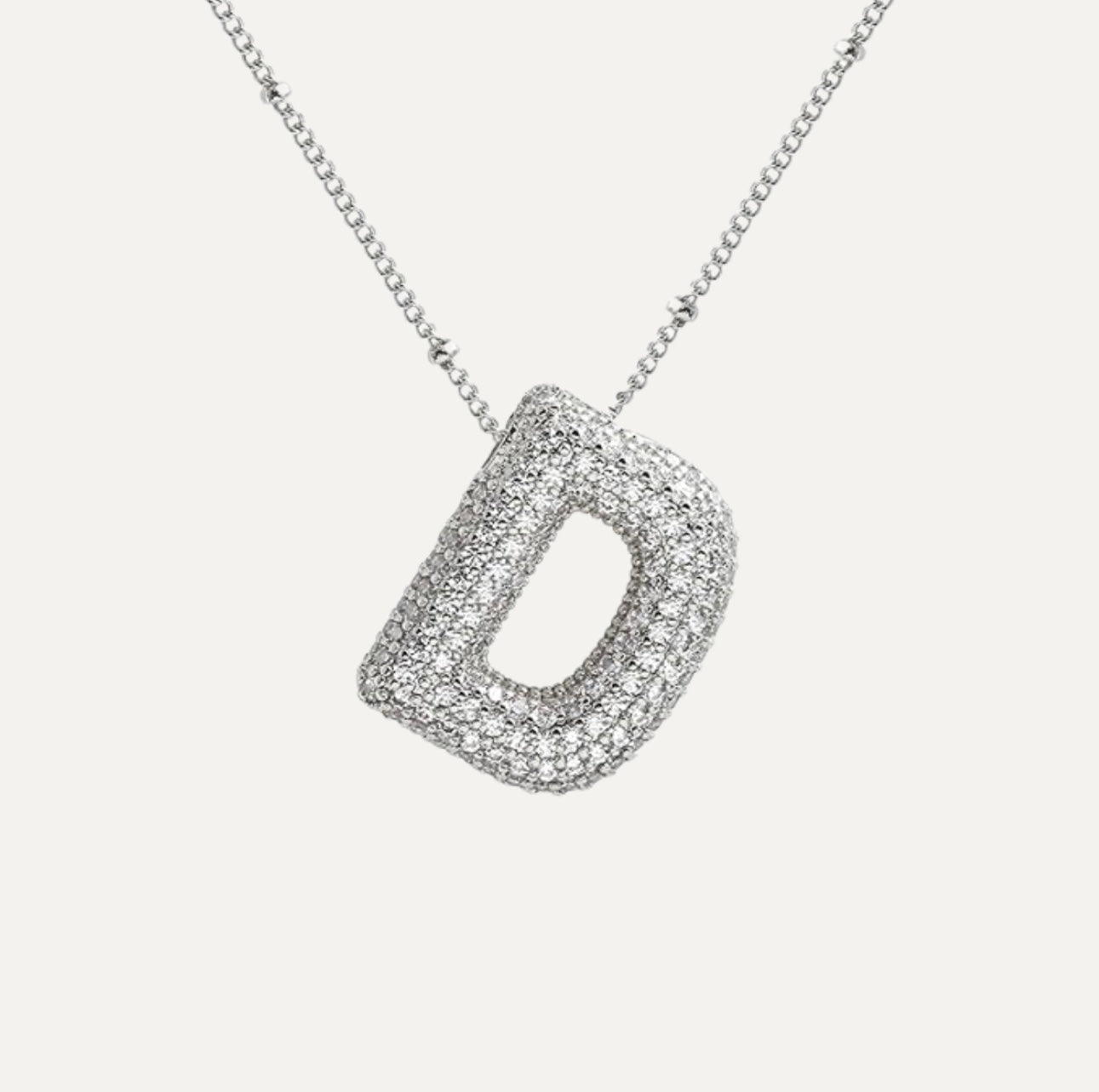 Savannah | Collier avec Lettre à Bulle en Diamant