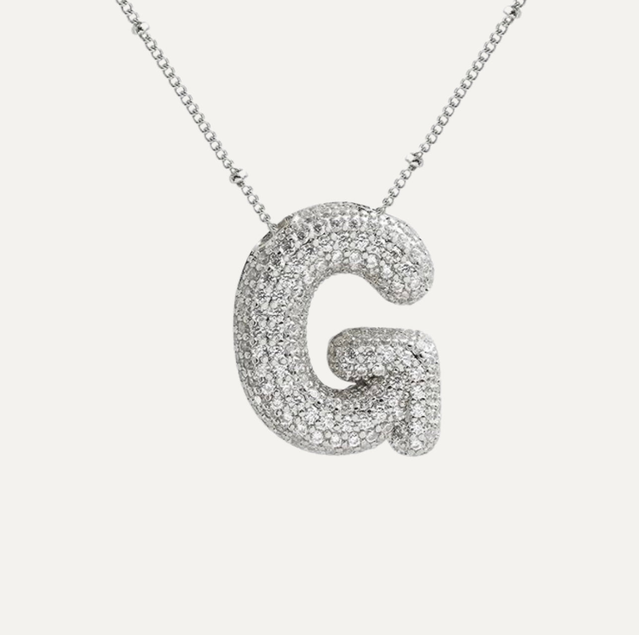 Savannah | Collier avec Lettre à Bulle en Diamant