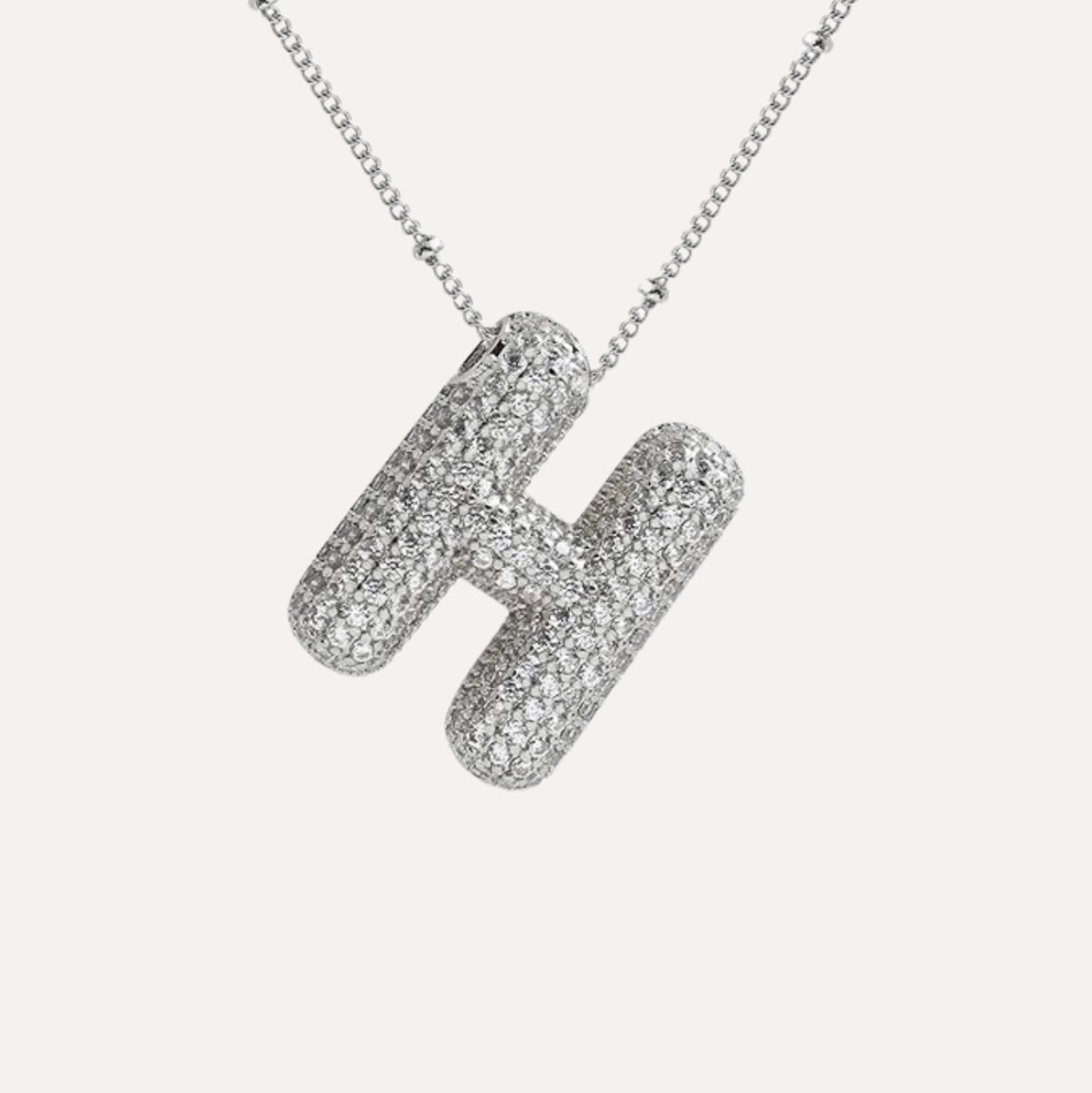 Savannah | Collier avec Lettre à Bulle en Diamant