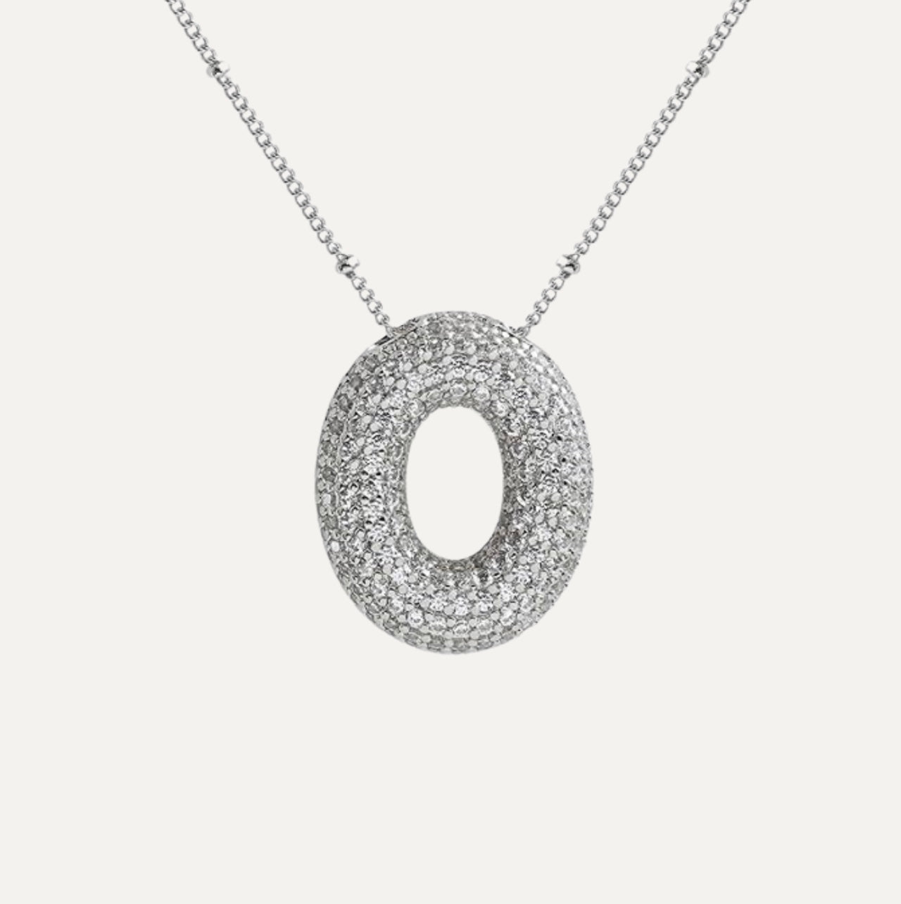 Savannah | Collier avec Lettre à Bulle en Diamant