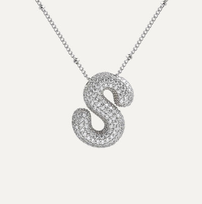 Savannah | Collier avec Lettre à Bulle en Diamant