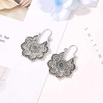 Boucles d'oreilles avec Mandala de Lotus