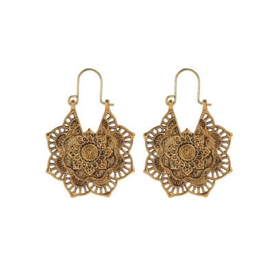 Boucles d'oreilles avec Mandala de Lotus