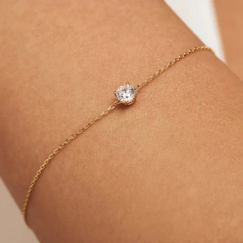 Dalynette | Bracelet avec Pierres de Moissanite en Or 14k
