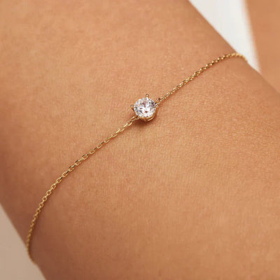 Dalynette | Bracelet avec Pierres de Moissanite en Or 14k