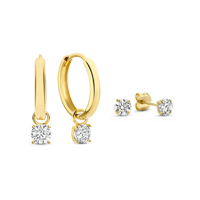 Krizalyssa | Boucles d'oreilles pendantes en diamant en or 18k