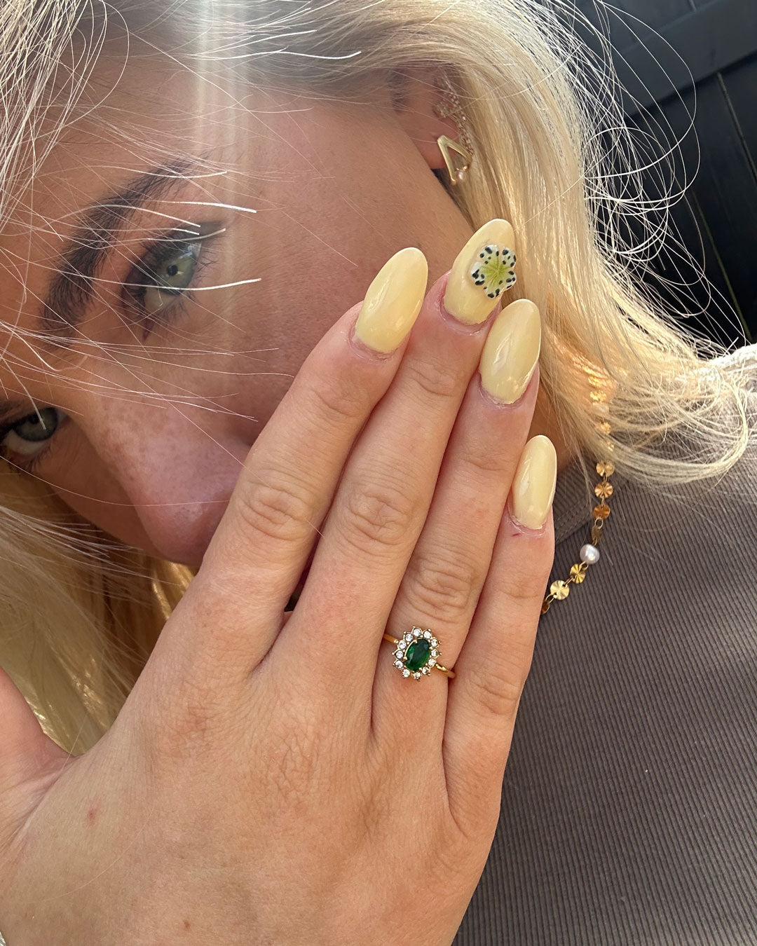 Amaryelle | Bague en Zirconium Vert en Or 18K