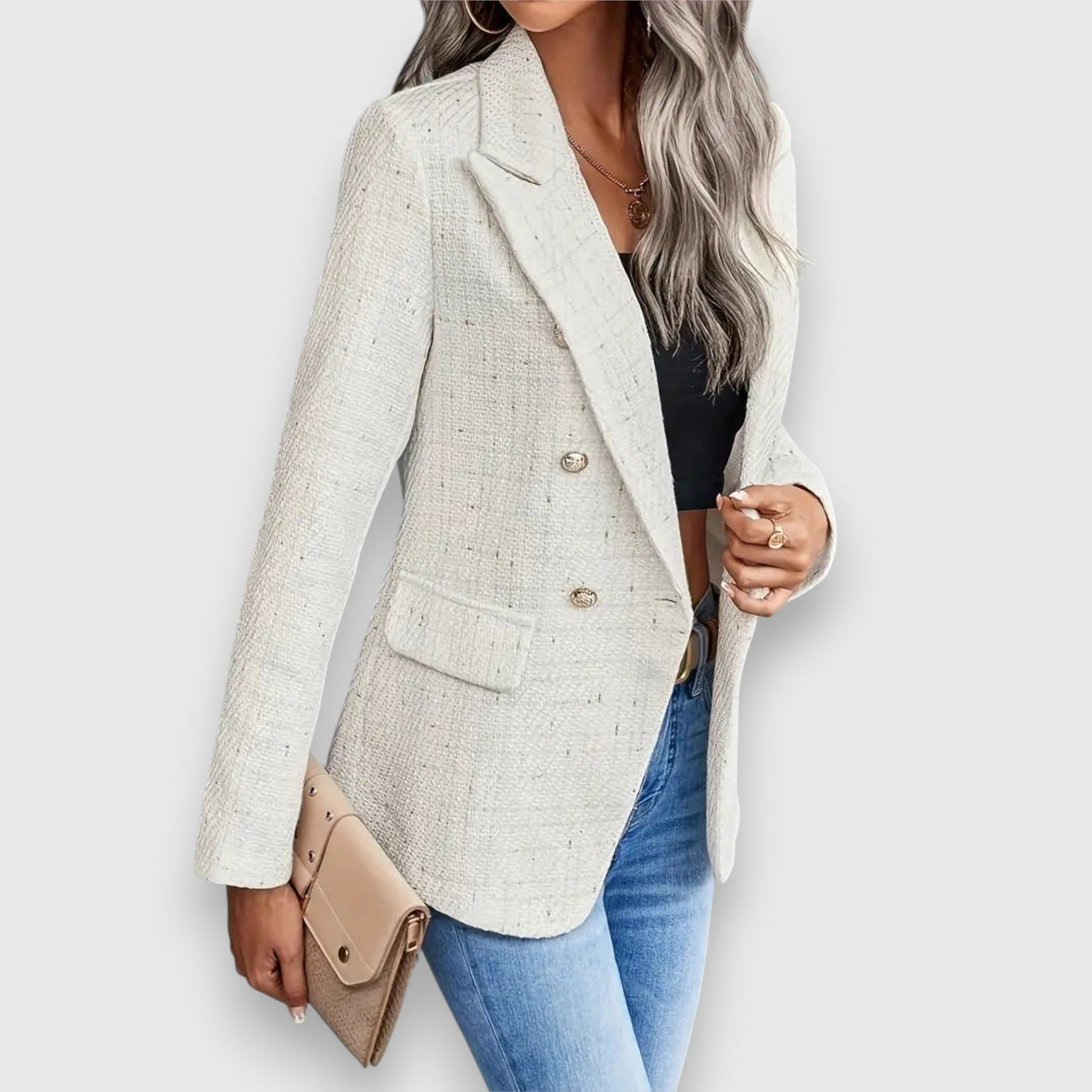 Zarela – Blazer en Tweed pour les journées chaudes