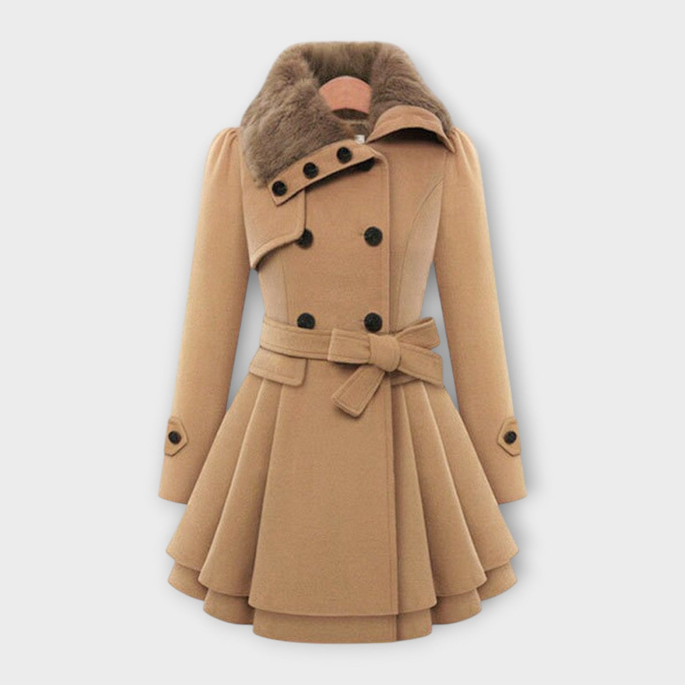 Emma - Manteau Élégant avec Col en Fourrure Synthétique