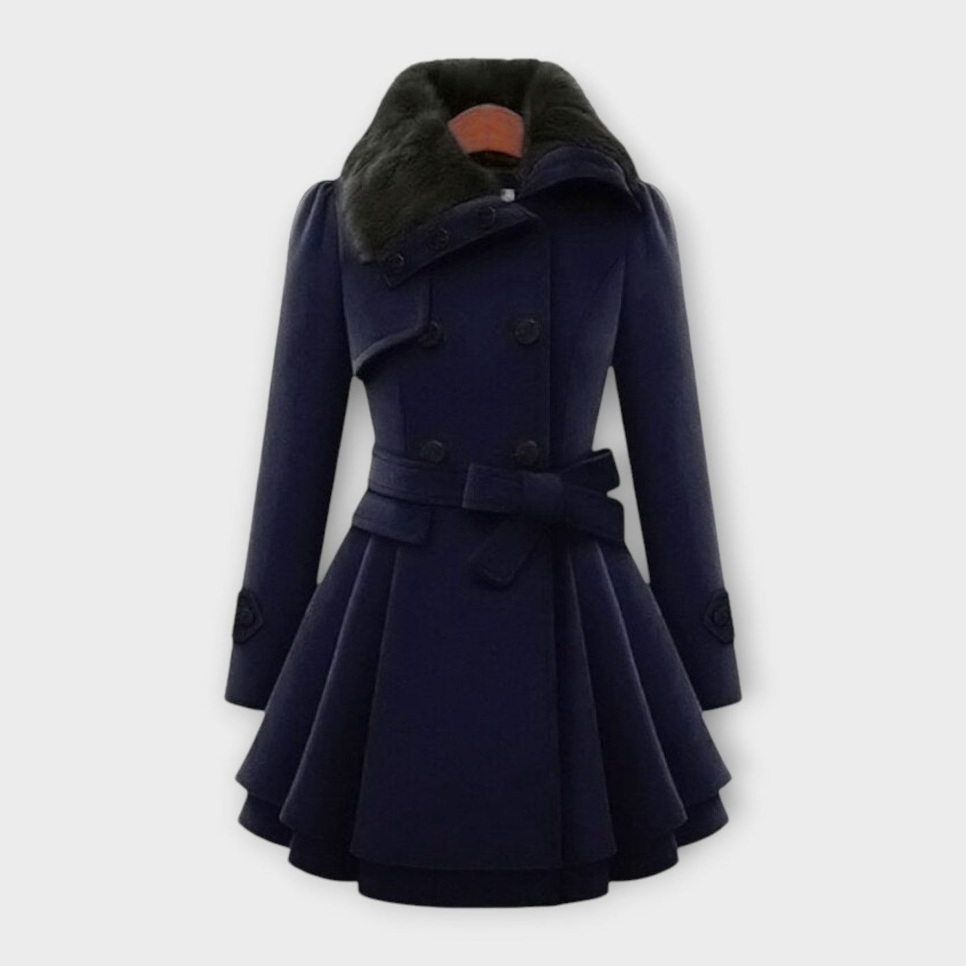 Emma - Manteau Élégant avec Col en Fourrure Synthétique