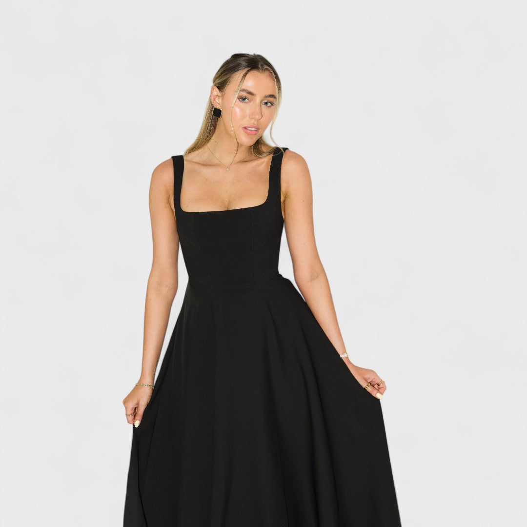 Amelia – Robe midi fluide intemporelle