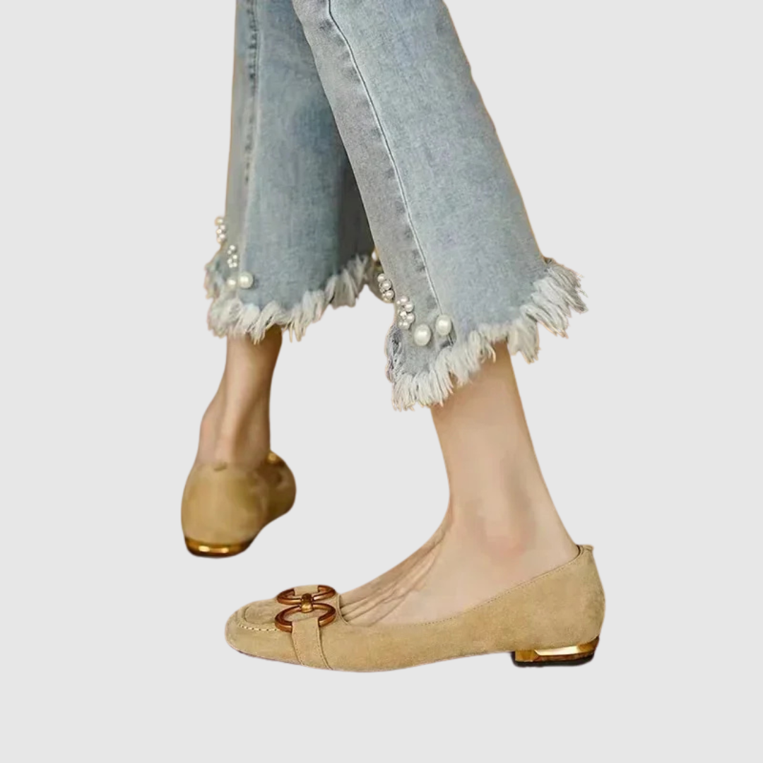 Marie™ | Ballerines de soirée en cuir