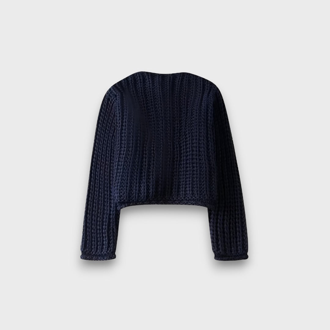 Moretta – Cardigan court en maille chunky