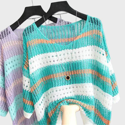 Top léger en maille avec ouvertures