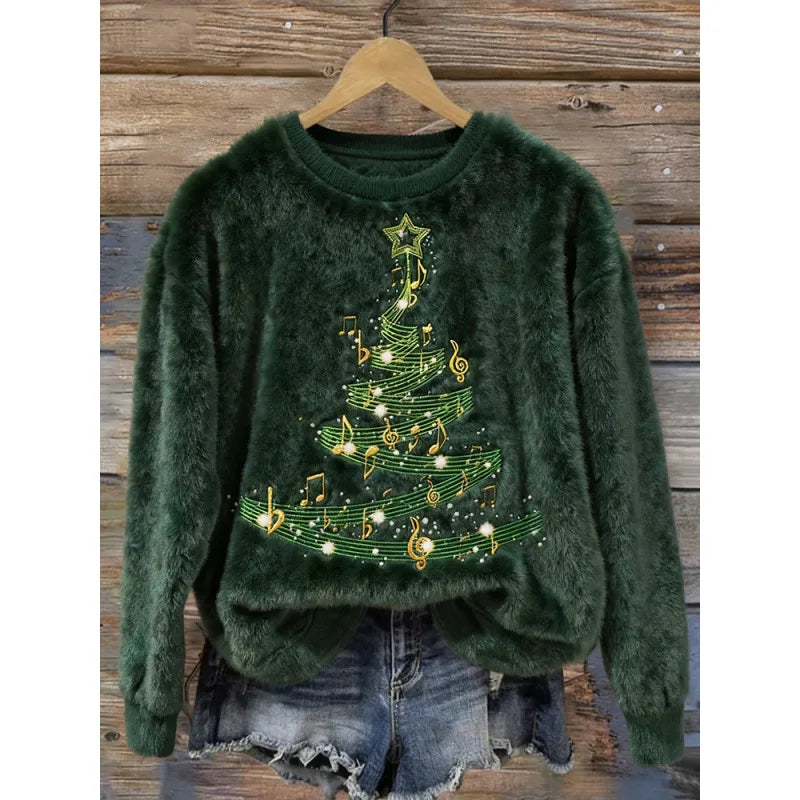 Pull Douillet Hiver Merveilleux – Arbre de Noël Musical
