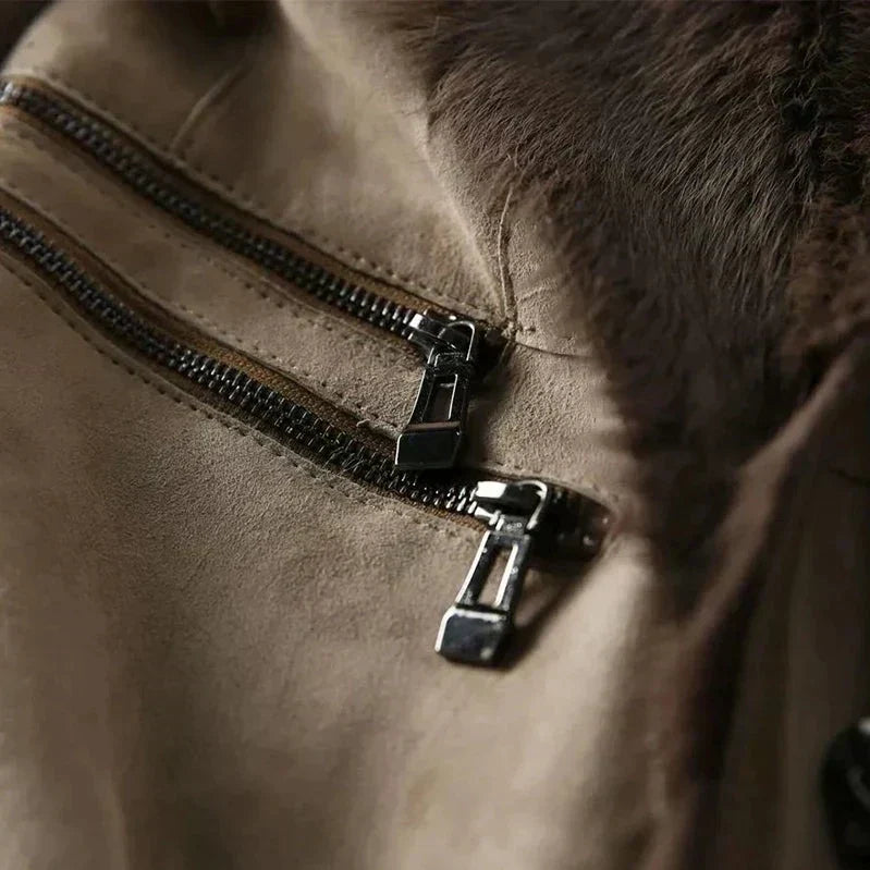 Veste en cuir de mouton