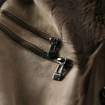 Veste en cuir de mouton